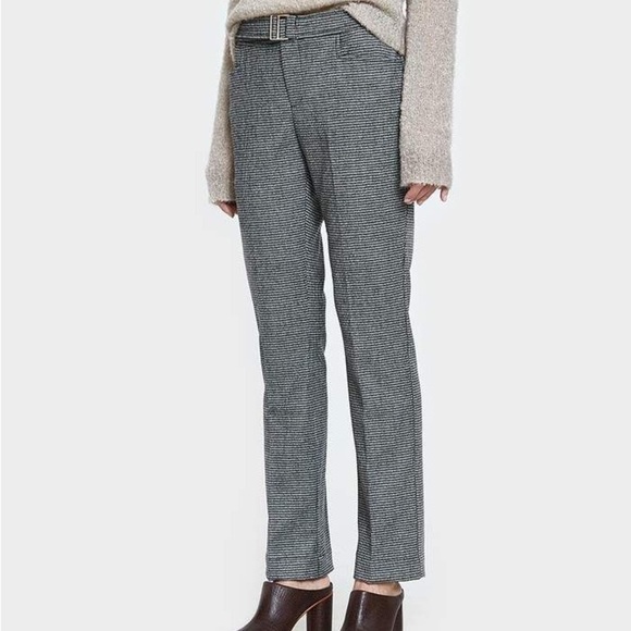 Simon Miller Hazen Houndstooth Wool-Blend Straight Leg Pants - Picture 1 of 6
